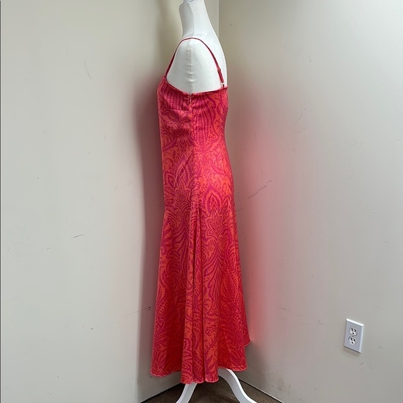 New Ann Taylor LOFT Pink Floral Midi Slip Dress 2 - Picture 4 of 6